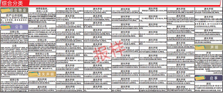 深圳特区报分类广告报样